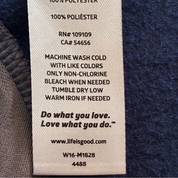 Life Is Good Blue and Gray Knit Pullover-Sz M - Picture 10 of 13